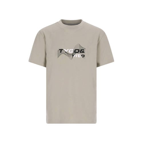 TYGO & vito NextGen jersey T-shirt grijs Jongens Katoen Ronde hals Logo - maat 170-176 afbeelding