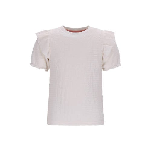 TYGO & vito T-shirt wit Meisjes Polyester Ronde hals Effen - maat 134-140 afbeelding