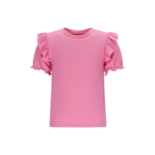 TYGO & vito T-shirt roze Meisjes Polyester Ronde hals Effen - maat 98-104 afbeelding