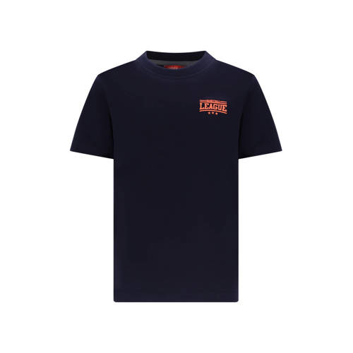 TYGO & vito T-shirt met backprint donkerblauw Jongens Katoen Ronde hals - maat 122-128 afbeelding
