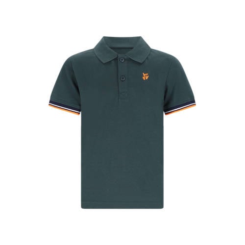 TYGO & vito jersey polo donkergroen Jongens Katoen Polokraag Effen - maat 134-140 afbeelding