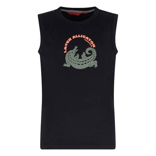 TYGO & vito jersey tanktop zwart Jongens Katoen Ronde hals Printopdruk - maat 122-128 afbeelding
