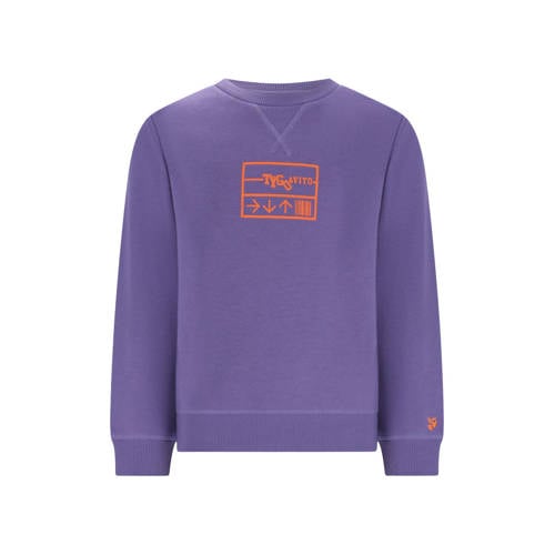 TYGO & vito sweater paars Printopdruk - maat 92 | Sweater van TYGO & vito afbeelding