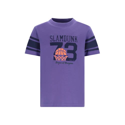 TYGO & vito jersey T-shirt paars Jongens Katoen Ronde hals Printopdruk - maat 122-128 afbeelding