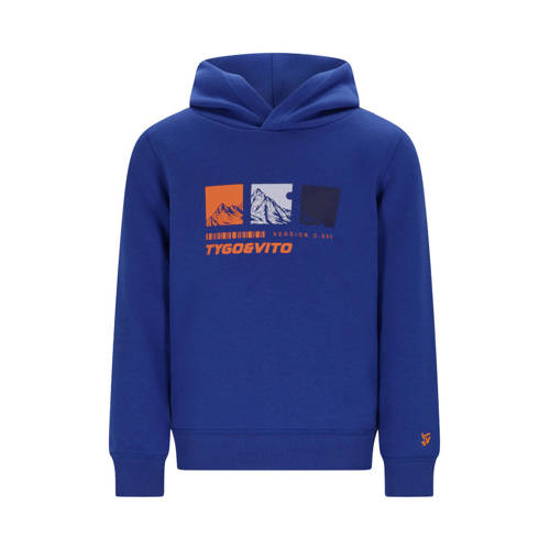 TYGO & vito hoodie blauw Sweater Printopdruk - maat 110-116 afbeelding