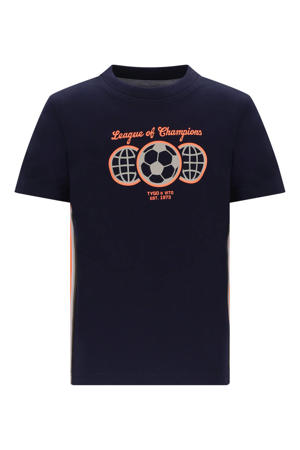 jersey T-shirt donkerblauw