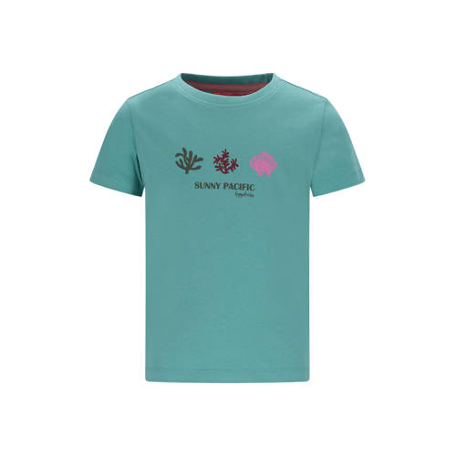 TYGO & vito jersey T-shirt groen Meisjes Katoen Ronde hals Printopdruk - maat 98-104 afbeelding