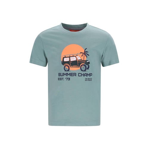 TYGO & vito jersey T-shirt blauw Jongens Katoen Ronde hals Printopdruk - maat 146-152 afbeelding