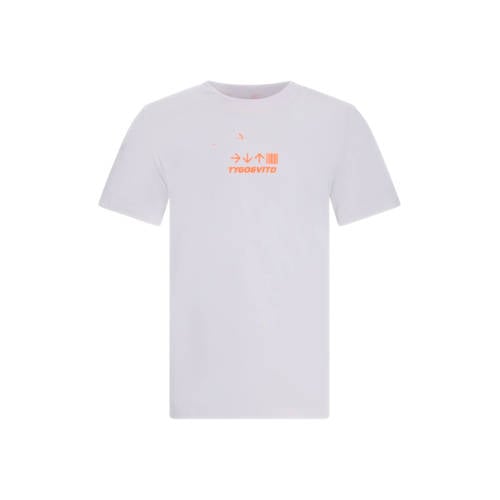 TYGO & vito jersey T-shirt wit Printopdruk - maat 110-116 afbeelding