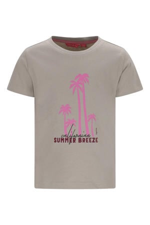 jersey T-shirt zand gebreid