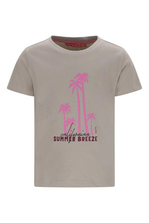 jersey T-shirt zand gebreid