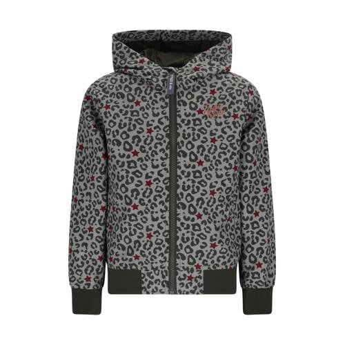 TYGO & vito jack grijs Jas Meisjes Polyester Capuchon Dierenprint - maat 146-152 afbeelding