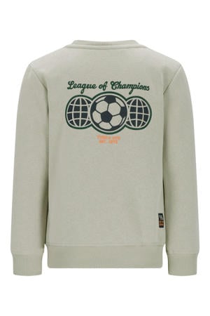 sweater met backprint zand