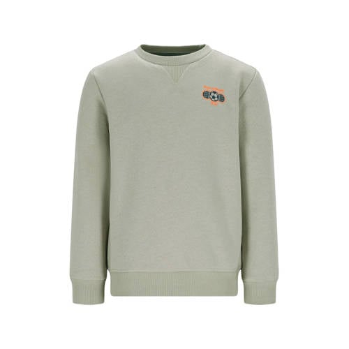 TYGO & vito sweater met backprint zand Beige Backprint - maat 110-116 afbeelding