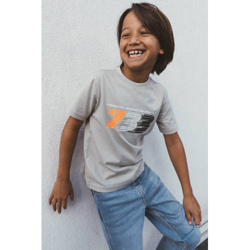 TYGO & vito jersey T-shirt zand Beige Jongens Katoen Ronde hals Printopdruk - maat 98-104 afbeelding