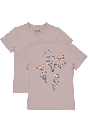 T-shirt met backprint lila
