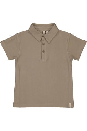 polo met textuur bruin