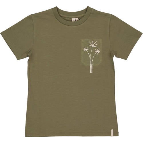LEVV T-shirt groen Meisjes Katoen Ronde hals Printopdruk - maat 164 afbeelding