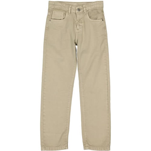 LEVV regular waist regular fit jeans zand Beige Jongens Denim Effen - maat 152 afbeelding