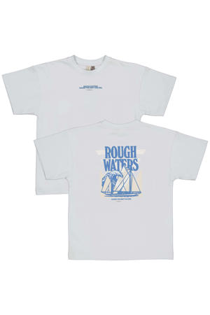T-shirt met backprint lichtblauw