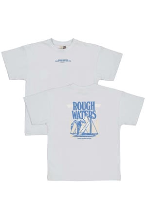 T-shirt met backprint lichtblauw