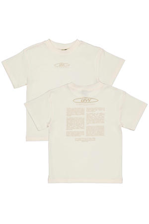 T-shirt met backprint ecru