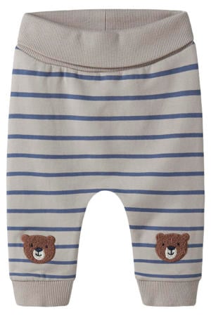 regular gestreepte casual broek grijs