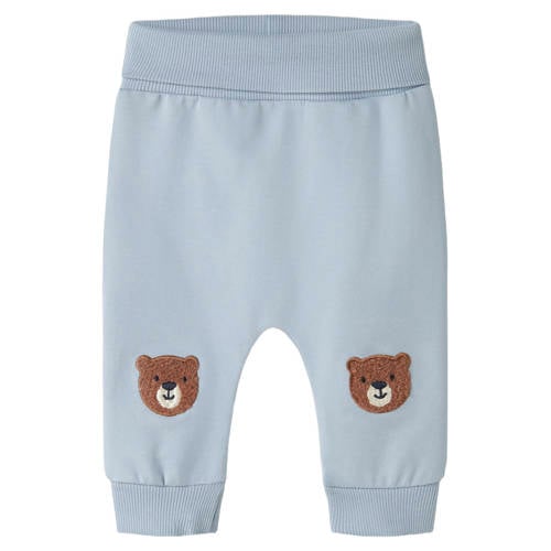 NAME IT BABY regular casual broek lichtblauw Jongens Katoen Effen - maat 74 afbeelding