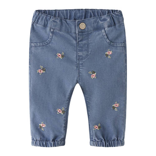 NAME IT BABY jeans regular waist medium blue denim Blauw Meisjes Lyocell - maat 56 afbeelding