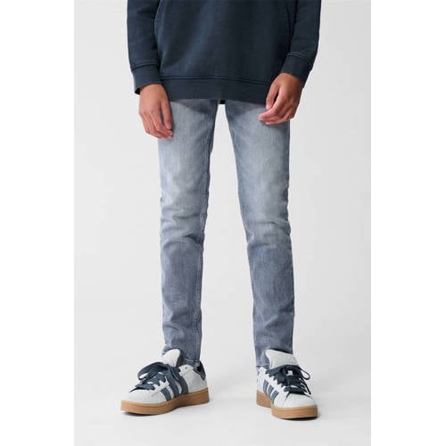 Shoeby slim fit jeans grey denim Grijs Effen - maat 134 afbeelding