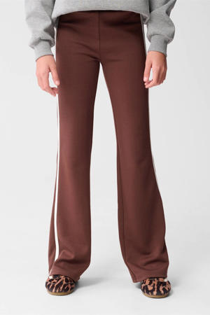 flared casual broek bruin