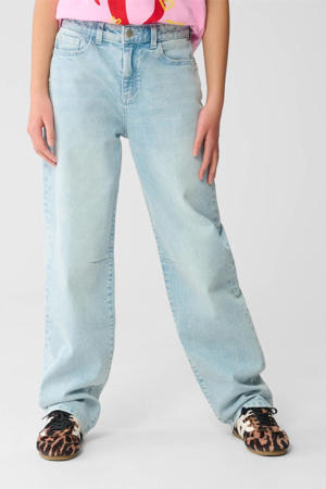 high waist barrel jeans light blue denim