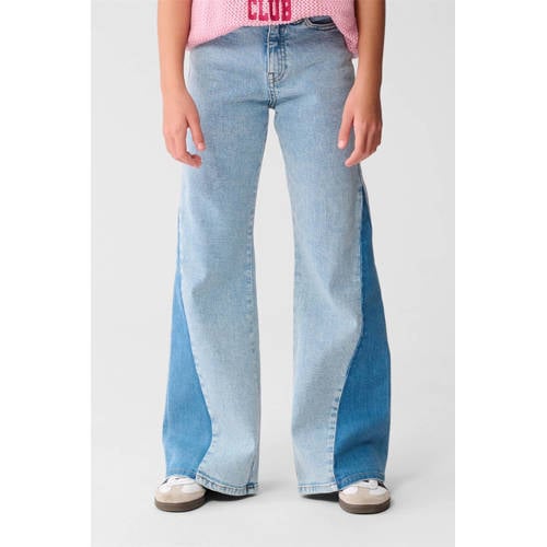 Shoeby high waist wide leg jeans wide leg jeans light blue denim Blauw