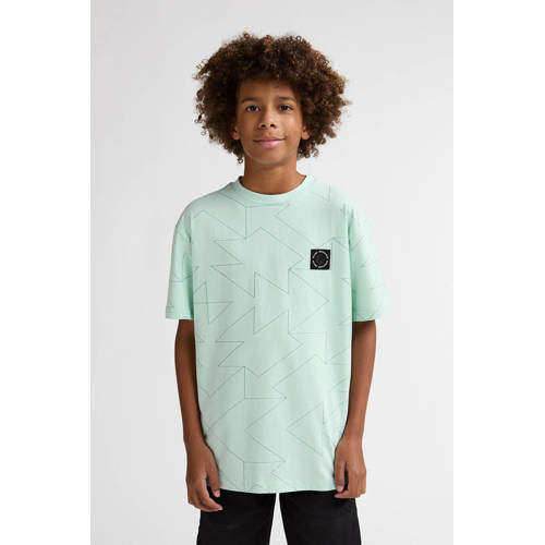 Petrol Industries T-shirt mintgroen Jongens Stretchkatoen Ronde hals All over print - maat 128 afbeelding