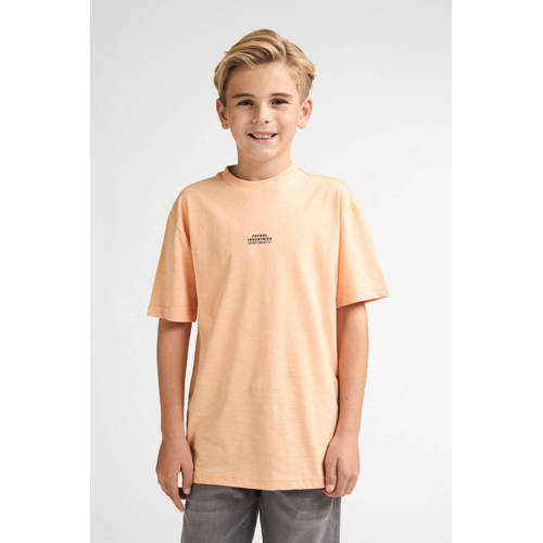 Petrol Industries T-shirt oranje Jongens Katoen Ronde hals Tekst - maat 140 afbeelding