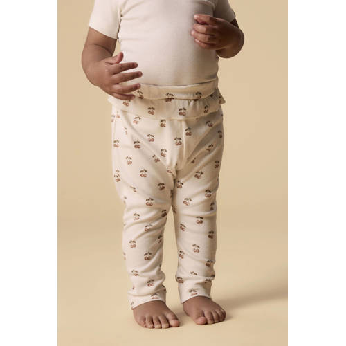 LIL' ATELIER BABY regular casual broek ecru Meisjes Katoen All over print - maat 80 afbeelding