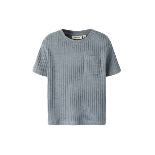 LIL' ATELIER MINI T-shirt fijn gebreid blauw Jongens Katoen Ronde hals - maat 116 afbeelding