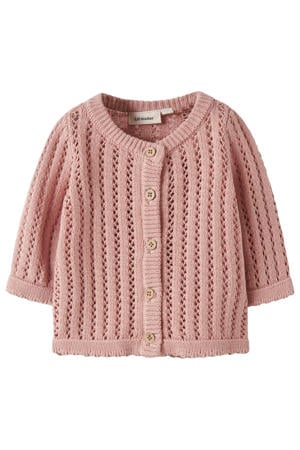 vest roze grof gebreid