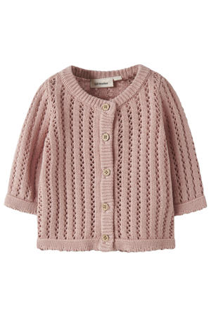vest roze grof gebreid