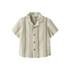 LIL' ATELIER MINI loose gestreept casual overhemd beige met textuur