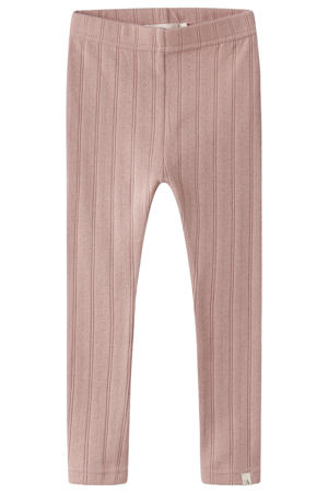 slim regular waist legging roze ajour
