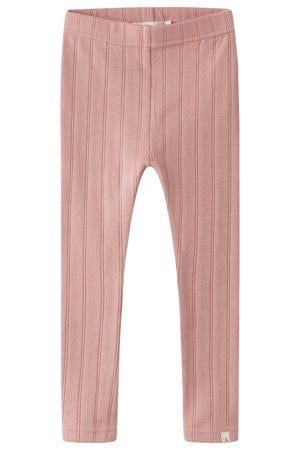 slim regular waist legging roze ajour
