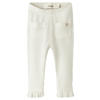 LIL' ATELIER BABY slim regular waist legging ecru met textuur