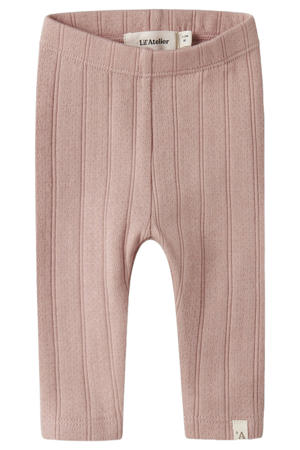 slim regular waist legging roze ajour