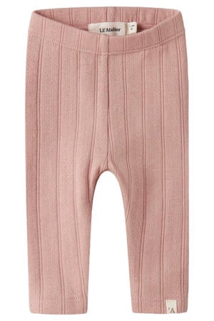 slim regular waist legging roze ajour