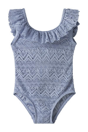 badpak met ruches blauw