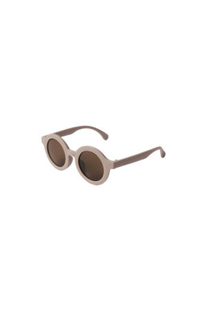 zonnebril rond beige