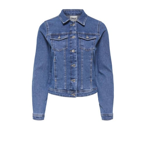 ONLY MATERNITY denim zwangerschaps spijkerjas medium blue denim Blauw Effen - maat XL afbeelding