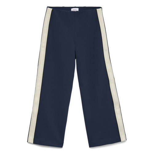 VERO MODA GIRL wide leg casual broek donkerblauw Meisjes Polyester Meerkleurig - maat 128 afbeelding