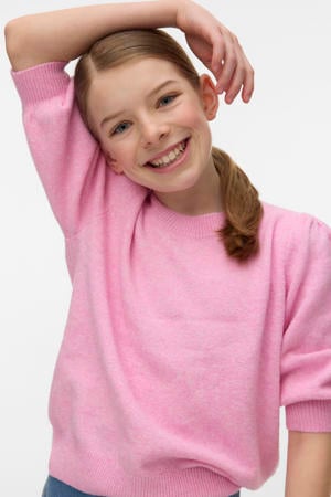trui fijn gebreid roze